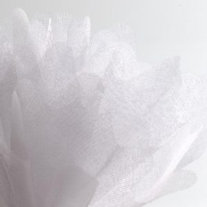 Wit Organza Tule gekartelde rand – 50 Stuks