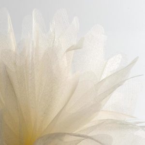 Licht Ivoor Organza Tule gekartelde rand – 50 Stuks