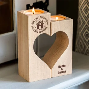 Eerste Kerst Kaarshouder Set