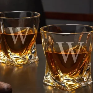 Amber Twist Whiskey Glas