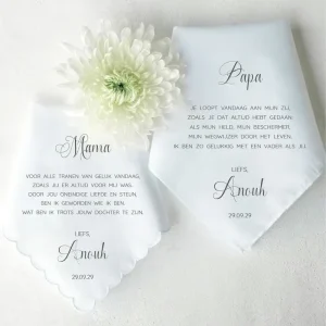 Bruiloft Zakdoeken – Voor Mama & Papa
