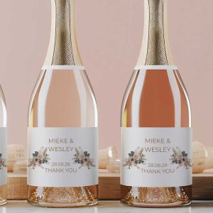 Kleine Wijn Flesjes Etiketten | Boho Blush Collectie