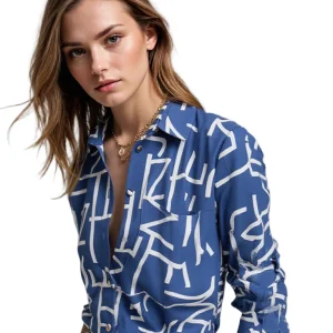 Dames Blouse Omslagkraag Casual Stijl Ademend Materiaal