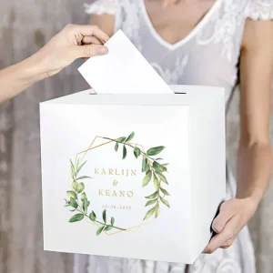 Enveloppendoos Greenery Bliss – Modern Geometrisch & Botanisch Design