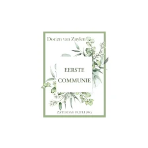 Botanical Communie Bedankt Stickers