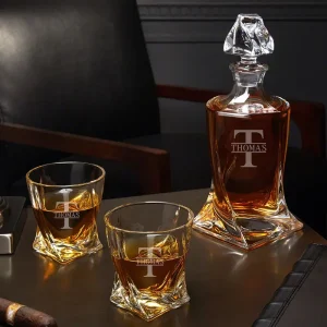 Gepersonaliseerde Decanter Set met Whiskey Glazen