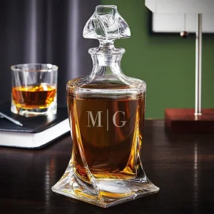 Gepersonaliseerde Duo Initials Whiskey Decanter