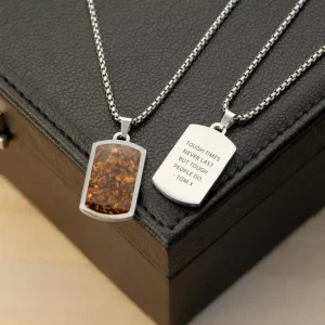 Gepersonaliseerde Mannen Tiger’s Eye Ketting