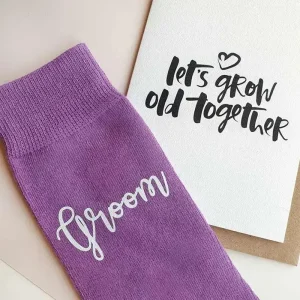 Groom Sokken in Paars