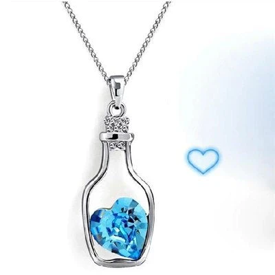 Drift Bottle Kristal Hart Ketting - Afbeelding 9