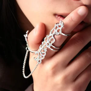 Meerdere Vinger Stack Knokkel Band Crystal Ring