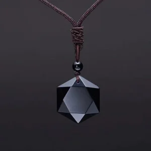 Obsidiaan Tibetaanse metafysische ketting