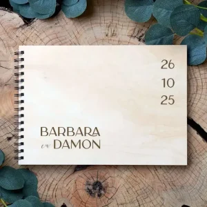 Houten Gastenboek Diagonal Date | Modern & Uniek Design