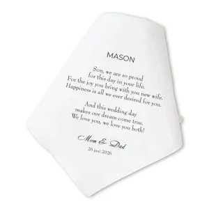Bruiloft Zakdoek “From Parents to Son” – Wedding Collection