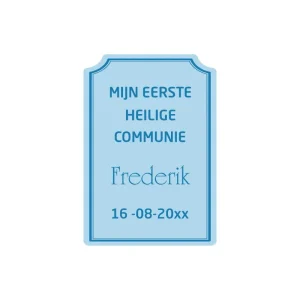 Blauwe Heilige Communie Bedankt Stickers
