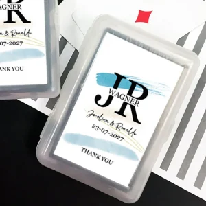 Modern Split Monogram Speelkaarten | en elegant en persoonlijk bedankje