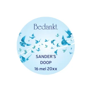 Bedankt Stickers Doop – Hemelse Dankbaarheid