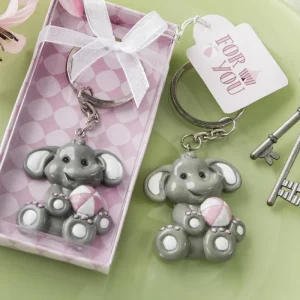 Schattige Babyolifant Sleutelhanger Roze