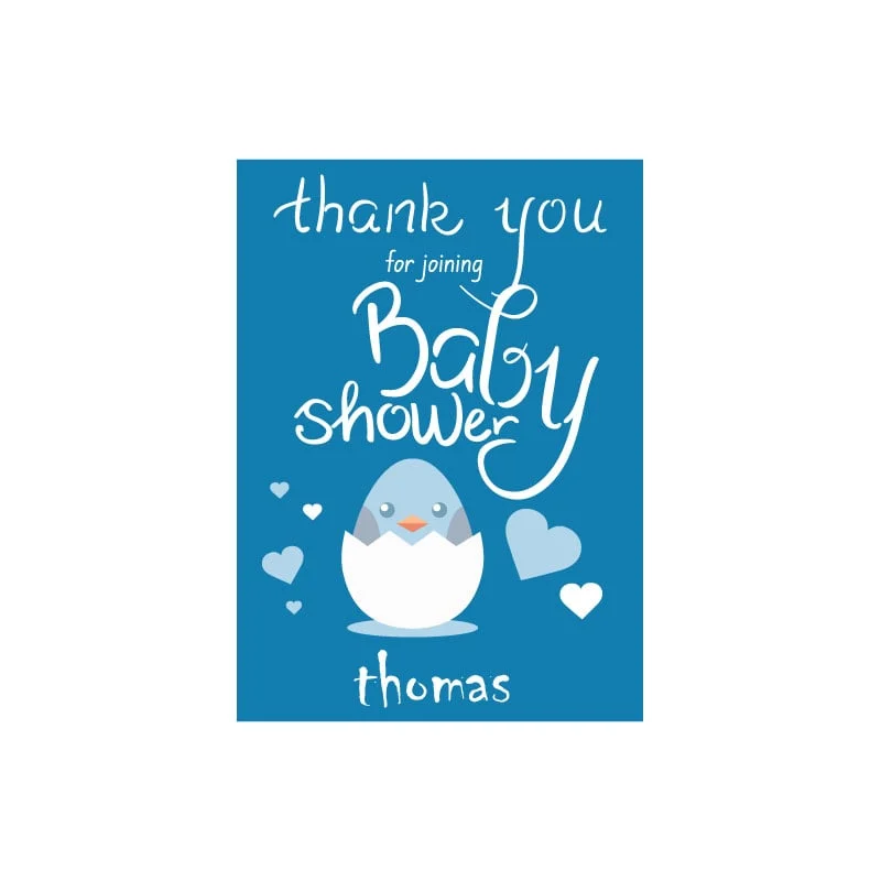 Blauwe Babyshower Stickers - Afbeelding 2