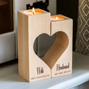 Husband & Wife Kaarshouder Set | Gepersonaliseerd Huwelijkscadeau