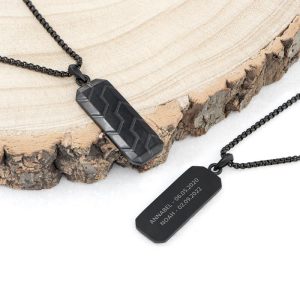 Urban Chic Tyretread: Gepersonaliseerde RVS Ketting