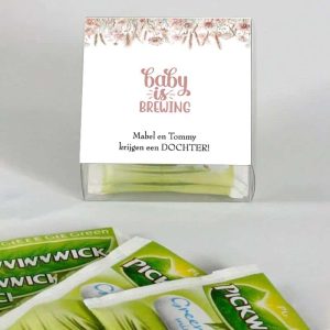 Thee Bedankje Wildflowers Baby is Brewing | Babyshower Bedankje