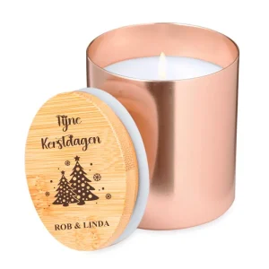 Fijne Kerstdagen Geurkaars met Persoonlijke Tekst