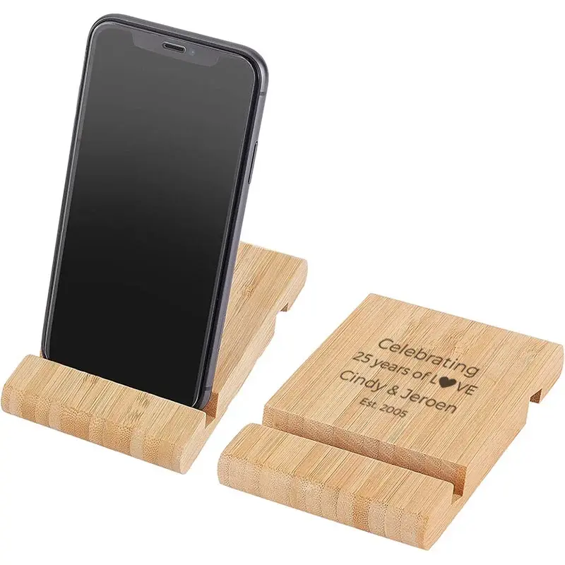 Bamboe Telefoonhouder | Celebrating Years of Love | Jubileum Bedankjes - Afbeelding 2