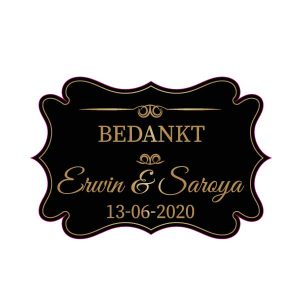 Bedankt Sticker Chique