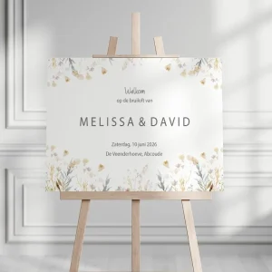Bloemenweide Romance Welkomstbord