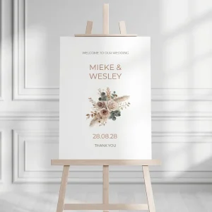 Boho Welkomstbord Boho Blush | Stijlvol Natuurlijk Design