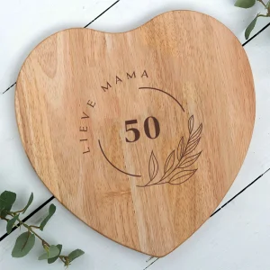 Botanical Heart Kaasplank | Mijlpaal Verjaardag Cadeau
