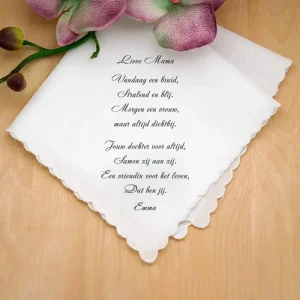 Gepersonaliseerde Zakdoek “Lieve Mama”