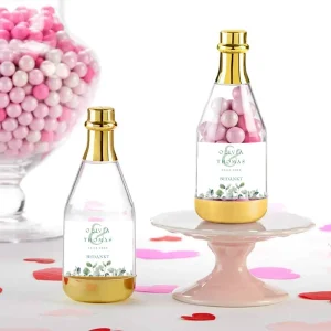 Champagne Bedankje Bruiloft Eucalyptus | Gepersonaliseerd Acryl Flesje