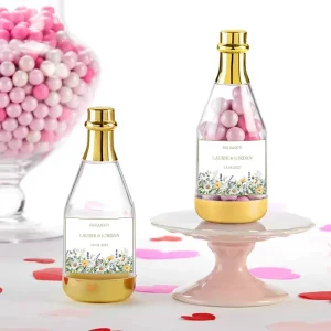 Champagne Bedankje Wildflowers | Acryl Flesje Botanical