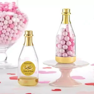 Feestelijke Acryl Champagnefles Bedankjes | Gepersonaliseerd