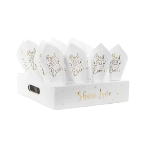 16 Confetti Cones + Standaard “Best Day Ever”