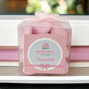 Snoepbedankjes “Welcome Little Girl” met Naam