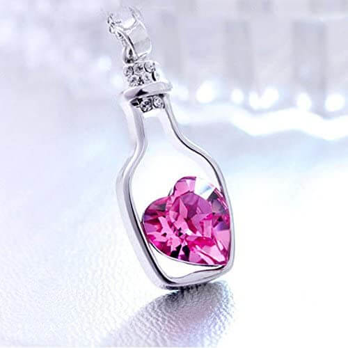Drift Bottle Kristal Hart Ketting - Afbeelding 6