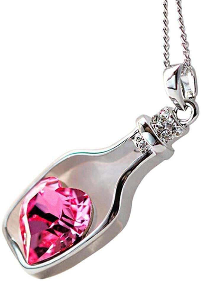 Drift Bottle Kristal Hart Ketting - Afbeelding 8