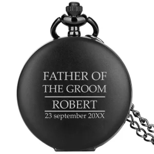 Gepersonaliseerd Zwart Zakhorloge voor Vaders