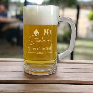 Gegraveerd Bierglas – Father of the Bride