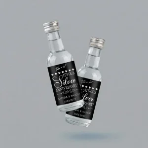 Feestflesjes Bedankje Zilveren Huwelijk – Silver Anniversary