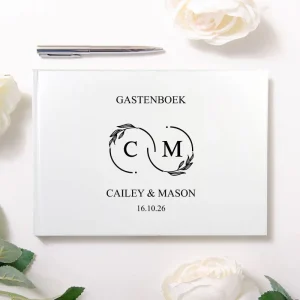 Gastenboek Eternal Love | Infinity Monogram Design