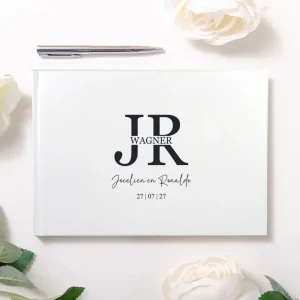 Gastenboek Modern Split Monogram