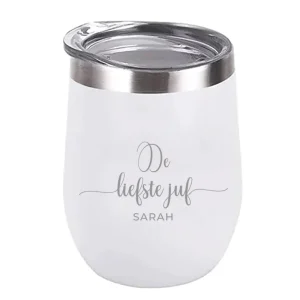 Gegraveerde Drinkbeker – De Liefste Juf