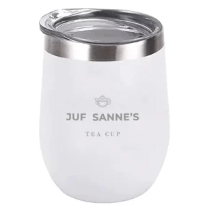 Gegraveerde Tea Cup – Cadeau Juf
