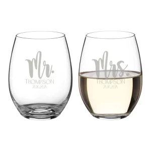 Kristallen Glazen Set ‘Mr & Mrs’ – Het Ultieme Proostmoment