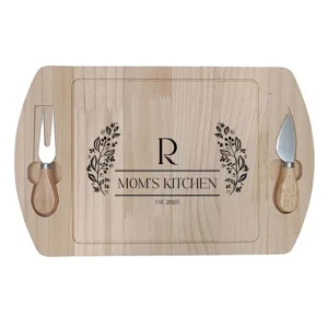 Gepersonaliseerde Kaasplank met Kaasmessen – Kitchen Design