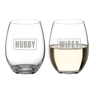 Kristallen Glazen Set ‘Hubby & Wifey’ – Inclusief Luxe Geschenkdoos
